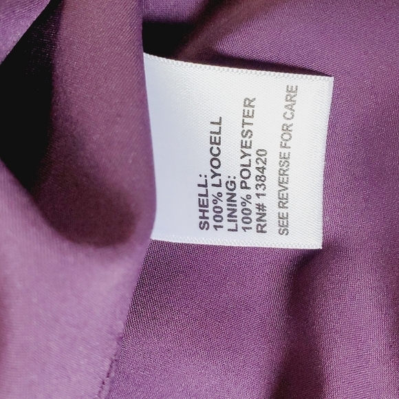 EE by Etcetera Purple Moto Jacket Size 14 Zip Lyocell Tencel Lined Topper - Picture 12 of 15